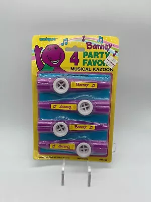 Vintage 90s Barney The Dinosaur Musical Kazoo Party Favors New / Sealed • $8.95