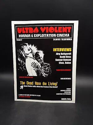 Ultra Violent Magazine #2 2000 Horror & Exploitation Cinema • $24.95
