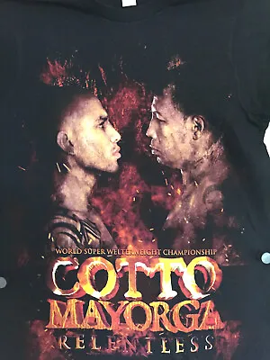 MED Men's New Original Boxing Fight Miguel Cotto V Ricardo Mayorga T-Shirt Black • $20.95
