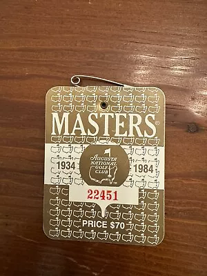 1984 Masters Badge - Ben Crenshaw • $35