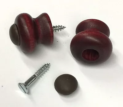 Wood Piano Fallboard/Key Cover/Desk/Cabinet Knobs 1 Pair Red Mahogany Stain • $6.24