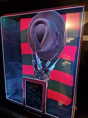 £220 • Buy Signed Freddy Krueger Film Display, Hat, Jumper, Glove, Led Lighting.