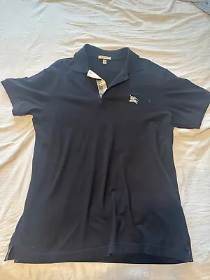 Burberry Brit Polo Shirt Mens Large Black Short Sleeve • $42