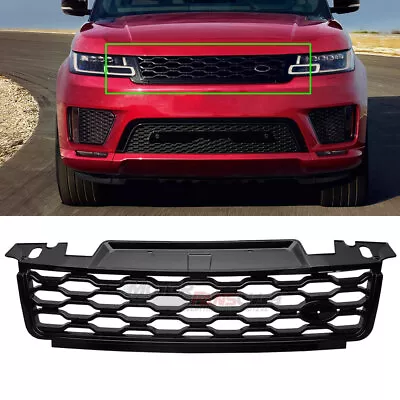 Front Bumper Grill Upper Grille For Range Rover Sport L494 2018-2022 Gloss Black • $166.92