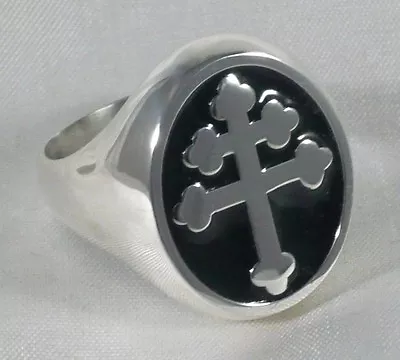 Lorraine Cross Ring In 925 Solid Sterling Silver Magnum Pi Team • $83