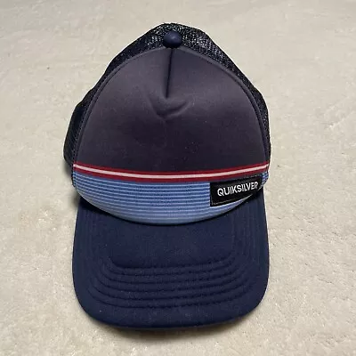 Quiksilver Snapback Hat Cap Men's Adjustable Blue Baseball Trucker • $9.95