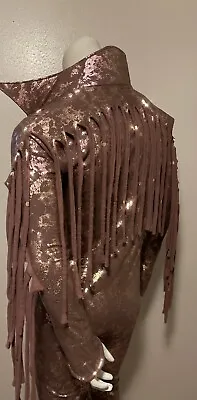 Elvis Metallic Bronze Jumpsuit With 14” Fringe  Mens Size M  NWT  • $650