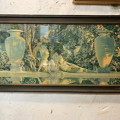 Art Deco 1920s Maxfield Parrish “Garden Of Allah  Color Litho Orig Vintage Frame • $349