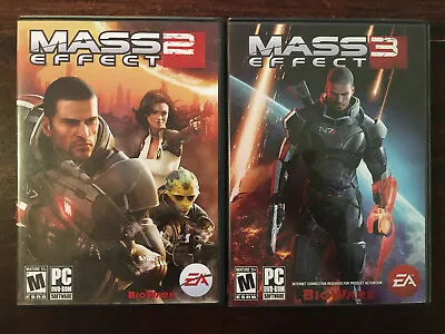Mass Effect PC Game Lot: Mass Effect & Mass Effect 2 (PC 2008-2010) • $18.99
