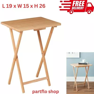 Mainstays Indoor Single Folding TV Tray Table - Natural L 19 X W 15 X H 26 Inch • $14.95