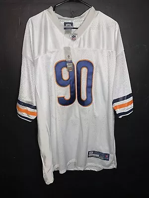 Julius Peppers Chicago Bears Jersey #90 Men’s 56 2XL White Reebok Sewn NEW • $44.99