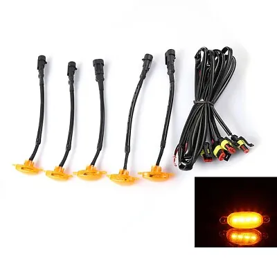 5PCS LED Front Grille Running Lights AMBER Lens Amber For Ford F150 Raptor Style • $19.78