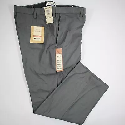 Haggar Cool 18 Self Adjust Waist Dress Pants Mens 36x29 Classic Fit Gray NEW! • $36.49