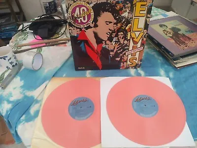 £18 • Buy Elvis Presley - Elvis's 40 Greatest DBL LP, Mono, RE, Pink Vinyl RCA PL 42691