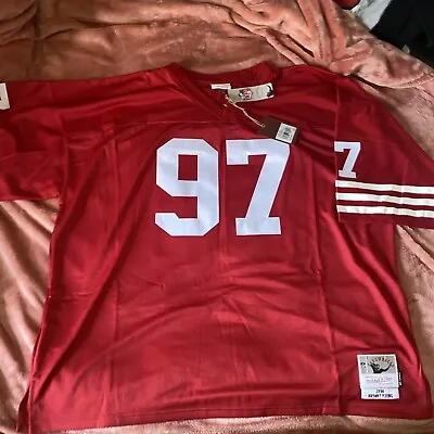 BRYANT YOUNG 1994 San Francisco 49ers MITCHELL & NESS Throwback LEGACY 5XL • $80