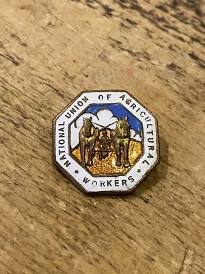 £2.99 • Buy National Union Of Agricultural Workers Vintage Badge F Cobb & Co Horse Plough