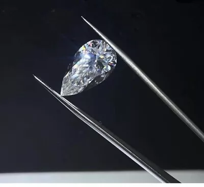 1 Ct Pear Cut Natural White Color Diamond D Grade VVS1 +1 Free Gift • $38