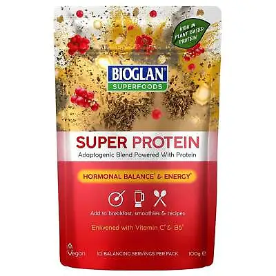 Bioglan Superfoods Super Protein Hormonal Balance & Energy 100g BBD 31/03/2024 • £7.95