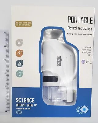 Handheld Microscope Kit Lab LED Light 60X-120X Home School Biological Science Ed • $12.87
