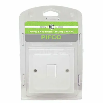 1 Gang Light Switch 2 Way White Plastic 10Amp Single Light Switch  FAST SERVICE • £3.29