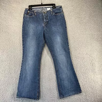 Vintage Mudd Jeans Women's 11 Blue Denim Cotton Flared Dark Wash Y2k 90s 30x32 • $6.57