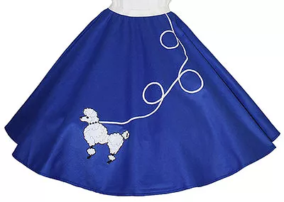 Blue FELT Poodle Skirt _ Girl Size LARGE (Age 10-13) _ Waist 25 - 32  _ L: 23  • $29.95