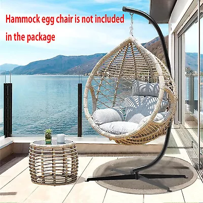 Large Heavy Duty C-stand Hanging Swing Egg Chair Hammock Frame 300 Lb Capacity • £89.94