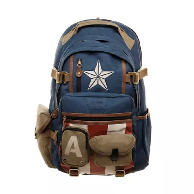 Marvel Captain America Backpack Shoulder Bag Travel Rucksack Handbag Student Bag • $57.50