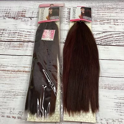 2 Packs 16” Essence #4/33 Brown & Auburn  Yaki Bulk Micro Braiding Blend Hair • $40