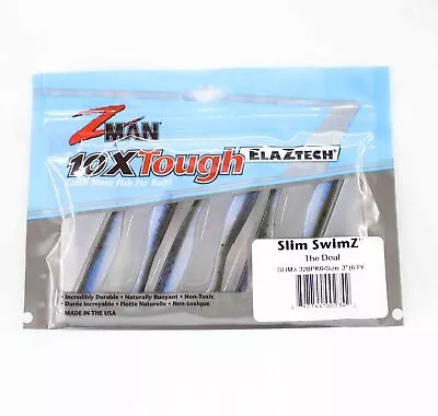 Zman Soft Lure Slim SwimZ 3 Inch 6/Pack The Deal (2342) • $20.90