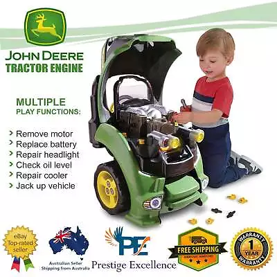 John Deere Tractor Engine Kids Pretend Play Mini Mechanic Battery Operated Toys • $241.99