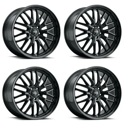 Set 4 19  Voxx Masi Gloss Black Wheels 19x8.5 5x112 35mm Rims • $1152