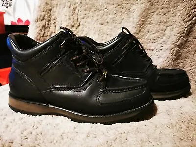 £14 • Buy Men's Rockport Umbwe Boots Size 10 O. G 90s Black