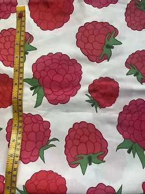 IKEA Strawberry Cotton Fabric 85cm Long • £10