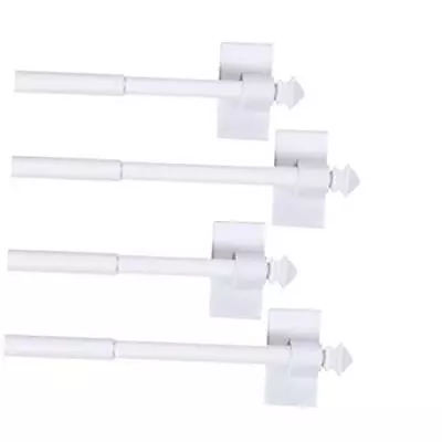  4 Pack Magnetic Curtain Rods For Metal Doors Multi-Use 16-28 Inch 4 Pack White • $52.48
