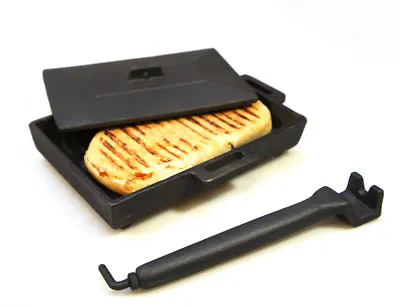 Cast Iron Panini Cooker / Bacon Burger Press For Wood Burning Multi Fuel Stoves • £32.99