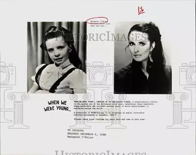 1989 Press Photo Actress Margaret O'Brien As Child Star & Grown Woman • $13.99