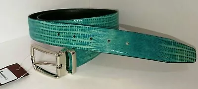 £59.99 • Buy ANDERSONS GREEN CROC ITALIAN LEATHER REVERSIBLE MENS BELT 100cm 38  BNWT RRP£110