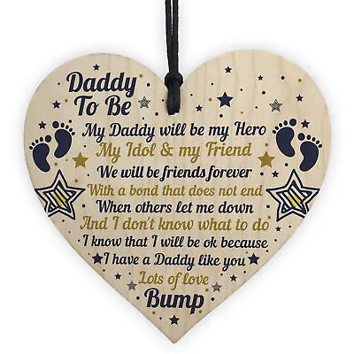 Best Daddy Gifts Heart Daddy To Be Birthday Cards Baby Shower Gifts From Bump • £3.99