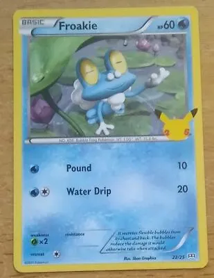 $0.01 • Buy Mcdonalds 2021 POKEMON 25th Anniversary FROAKIE 22/25 Collectible Trading Card
