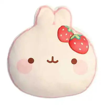 Aurora - Small White Molang - 14  Squishy Strawberry Molang Macaron • $22.65