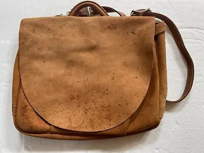 Vintage  The J.Peterman Mail Bag Messenger BagCross Shoulder  Leather • $150