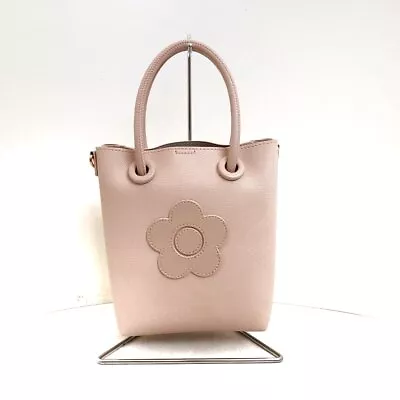 Auth MARY QUANT - Light Pink Synthetic Leather Tote Bag • £83.97