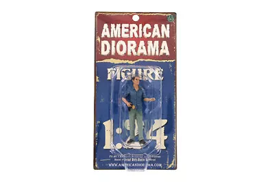 DETECTIVE IV BLUE GREEN AMERICAN DIORAMA 1:24 Scale MALE MAN 3  Figure • $6.99