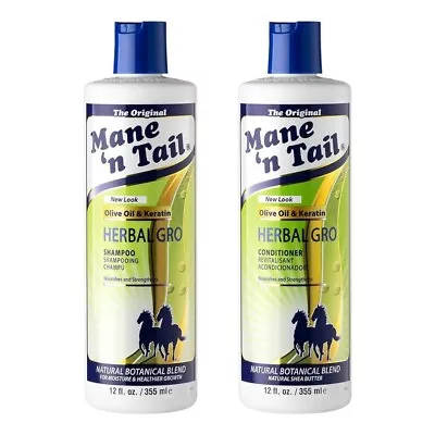 Mane 'n Tail Herbal Gro Shampoo And Conditioner Twin Pack 355ml- Uk Seller • £14.99