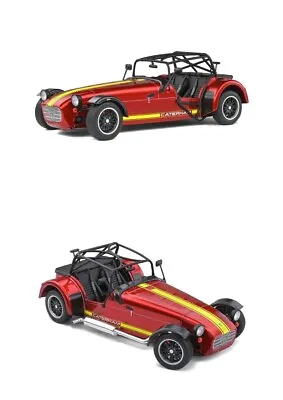 2014 CATERHAM SEVEN 275 ACADEMY 1/18 METALLIC RED/YELLOW SOLIDO New Box • £27.33