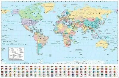 Laminated World Map Maxi Poster  • £10.99