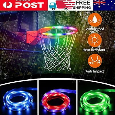 $15.88 • Buy Basketball Hoop Rim Lamp Sensor-Activated LED Solar Strip Ring Night Light Flash