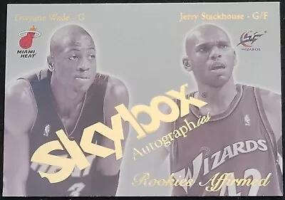 03-04 Skybox Autographics Rookies Affirmed Dwyane Wade/Jerry Stackhouse  • $20