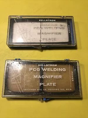 Vintage Pair Sellstrom Welding Plate Lenses  4-1/4  X 2  • $9.99